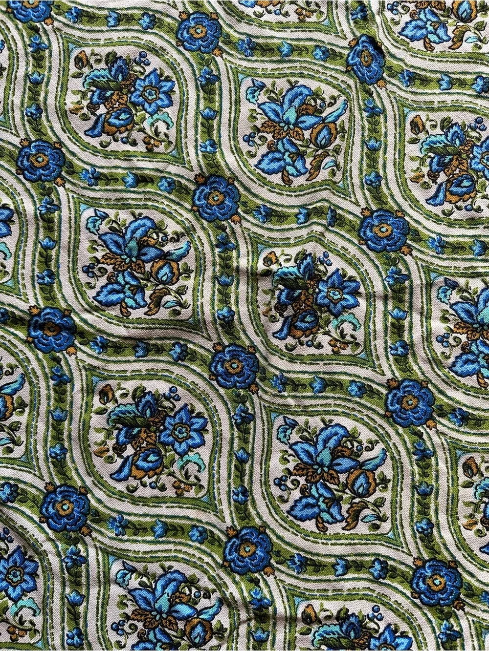 Vintage Mid Century Tablecloth Round